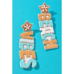 "Beach Vibes" beaded earrings